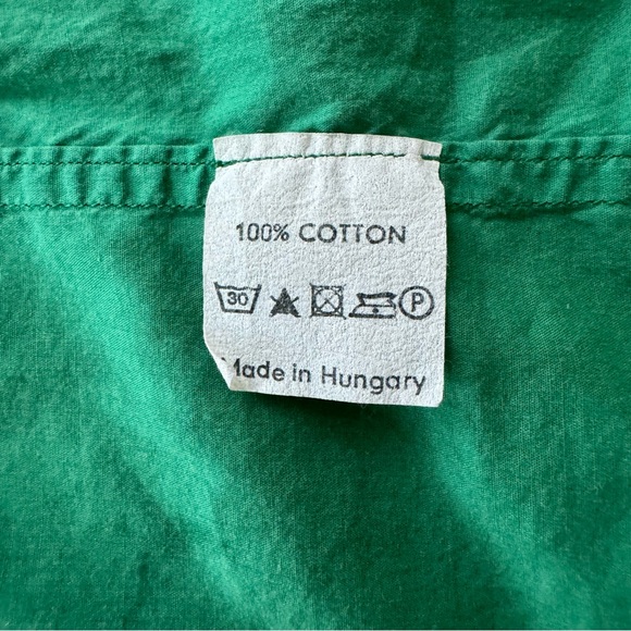 Dries Van Noten Mens Lightweight Cotton Button Up Green Short Sleeve Shirt sz 50 - Picture 9 of 9